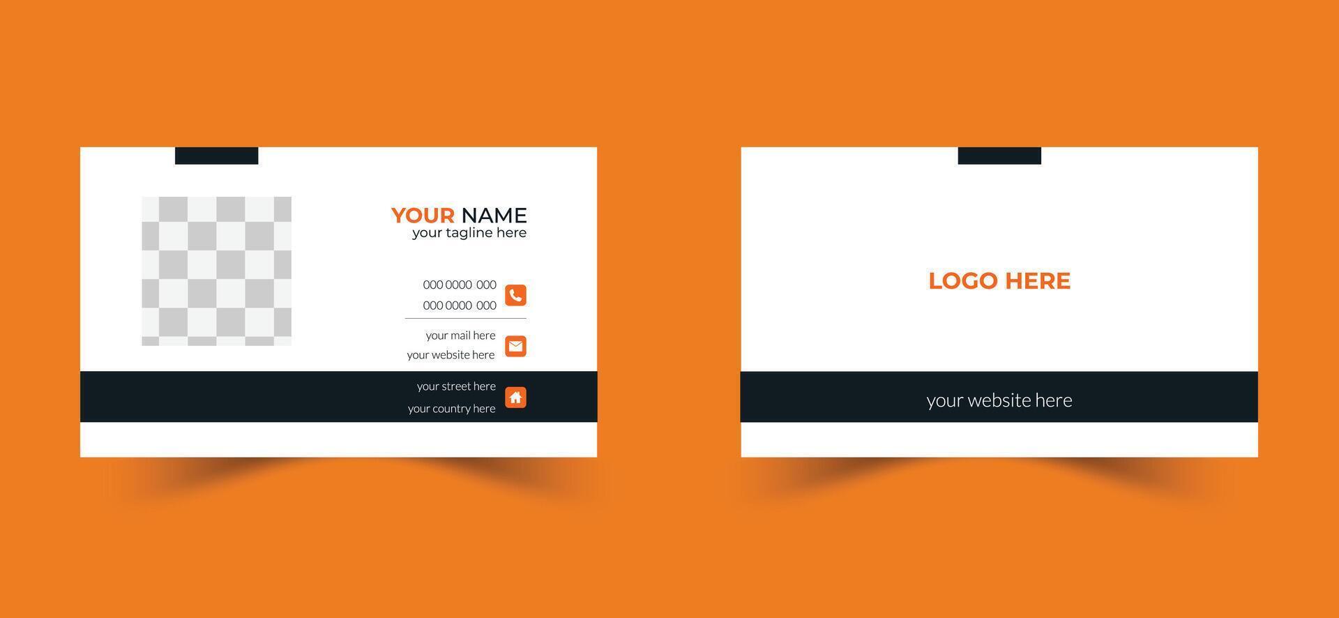 Modern and Creative Name Card Design Business Card Layout for Professionals vector