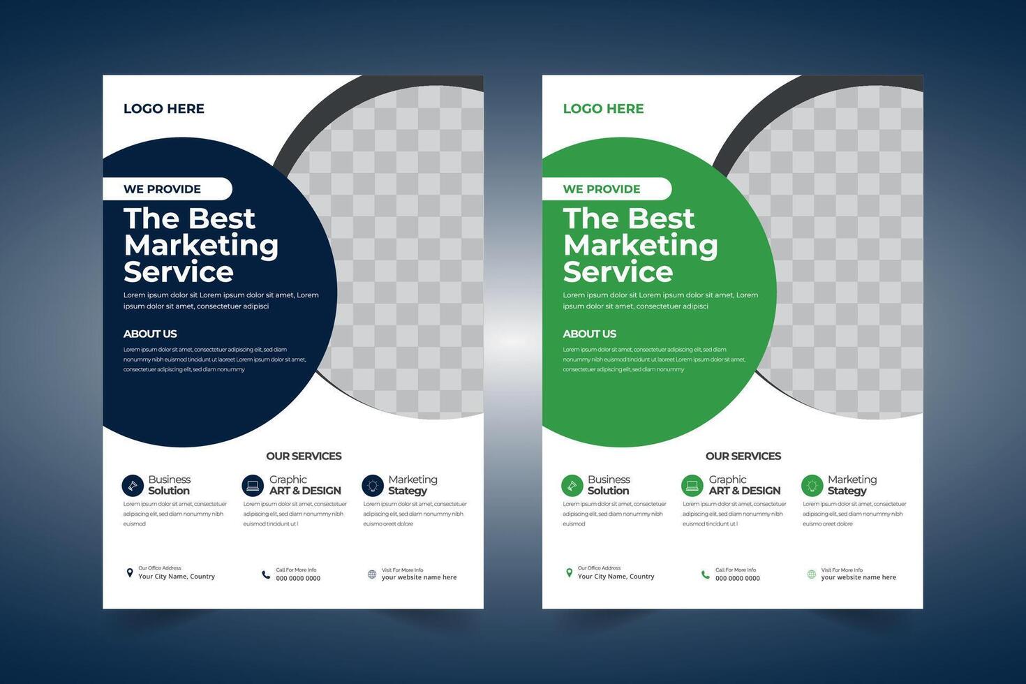 Corporate Innovation A4 Flyer Bundle Featuring Creative Geometric Shapes Elevate Your Brand A4 Business Flyer Collection with Modern Geometry vector