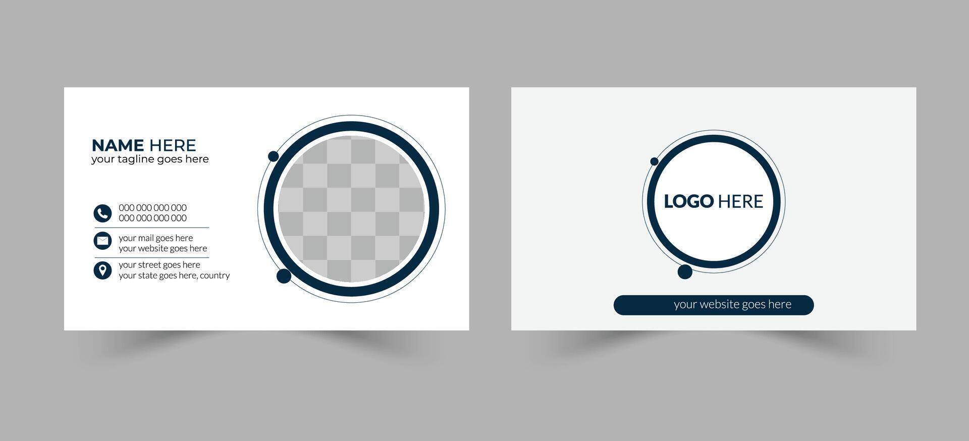 Modern and Creative Name Card Design Creative Business Card with Simple Clean Design vector