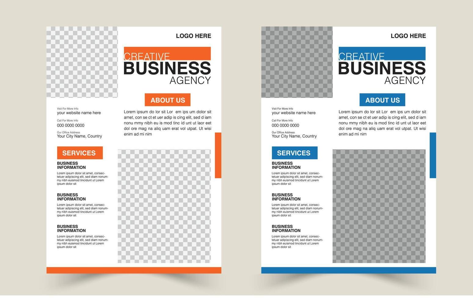Corporate Business flyer template design, Flyer Template Geometric shape used for business poster layout, IT Company flyer, corporate banners, and leaflets. Graphic design layout with t vector