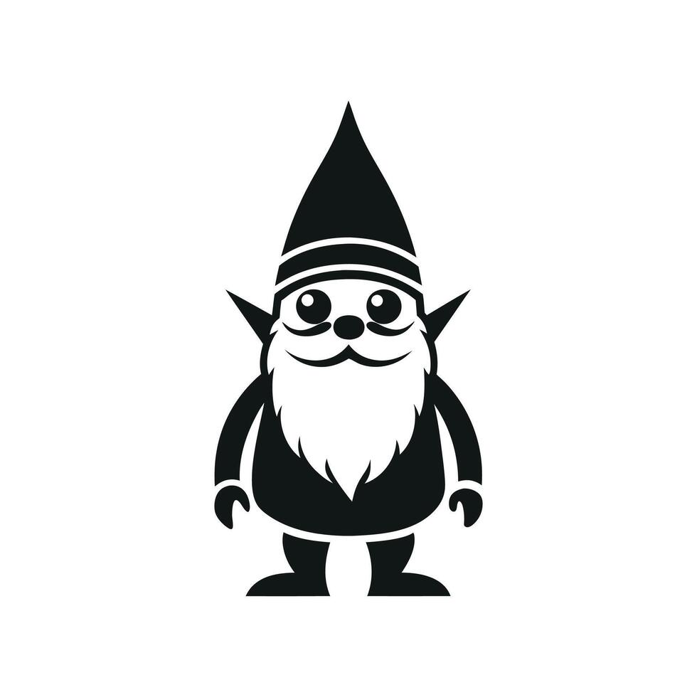 Cute gnome designs, Gnome outline silhouette - cut out icon vector