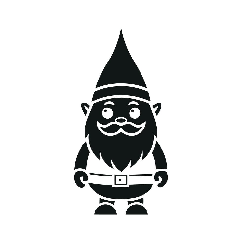 Cute gnome designs, Gnome outline silhouette - cut out icon vector
