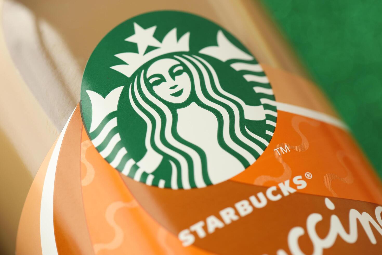 KYIV, UKRAINE - APRIL 20, 2024 Starbucks Frappuccino Coffee Drink. Seattle based Starbucks is the largest coffeehouse company in the world, with over 20,000 stores photo