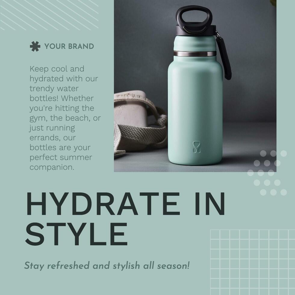 Summer Hydrate in Style Water Bottles template