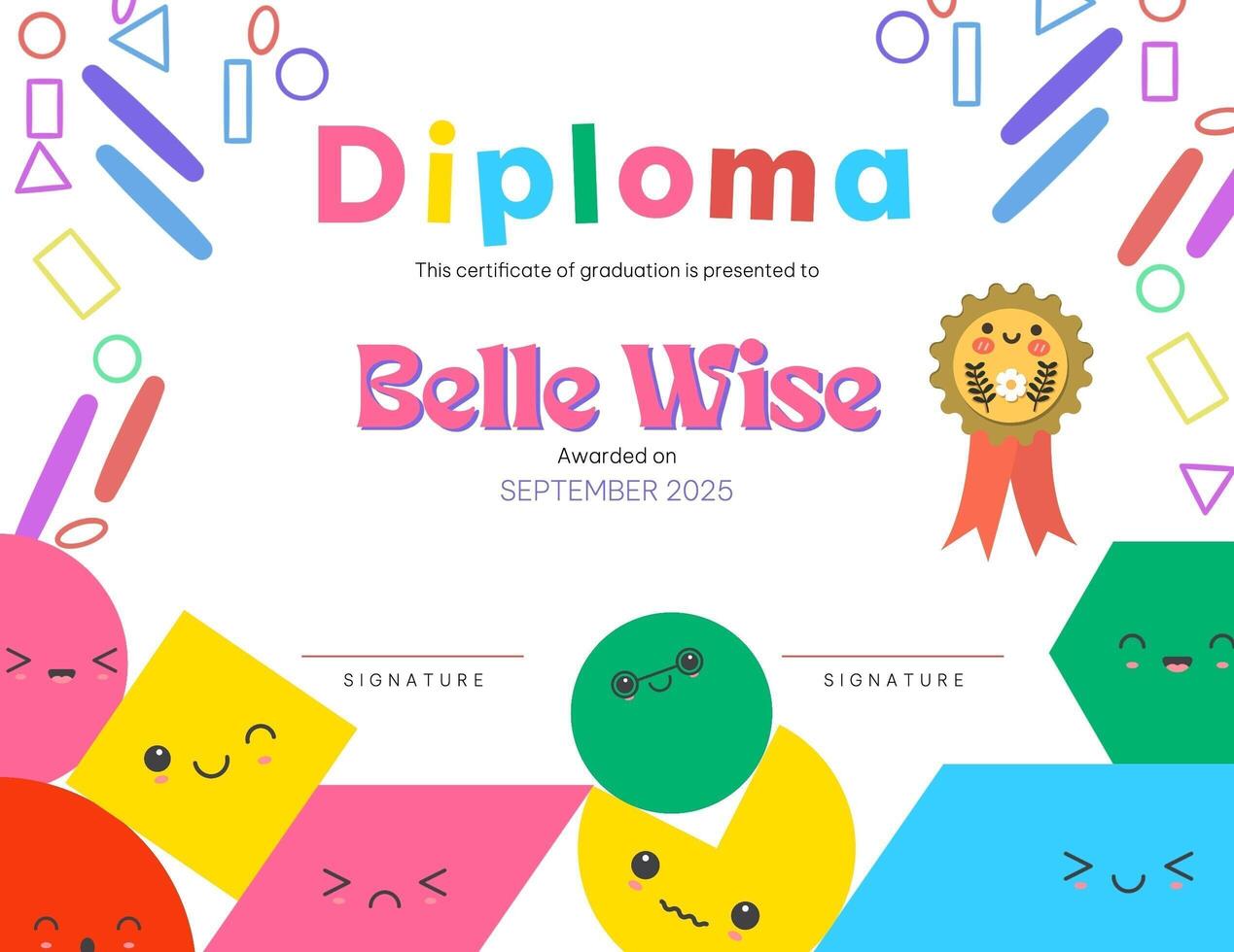 Children Graduation Certificate template