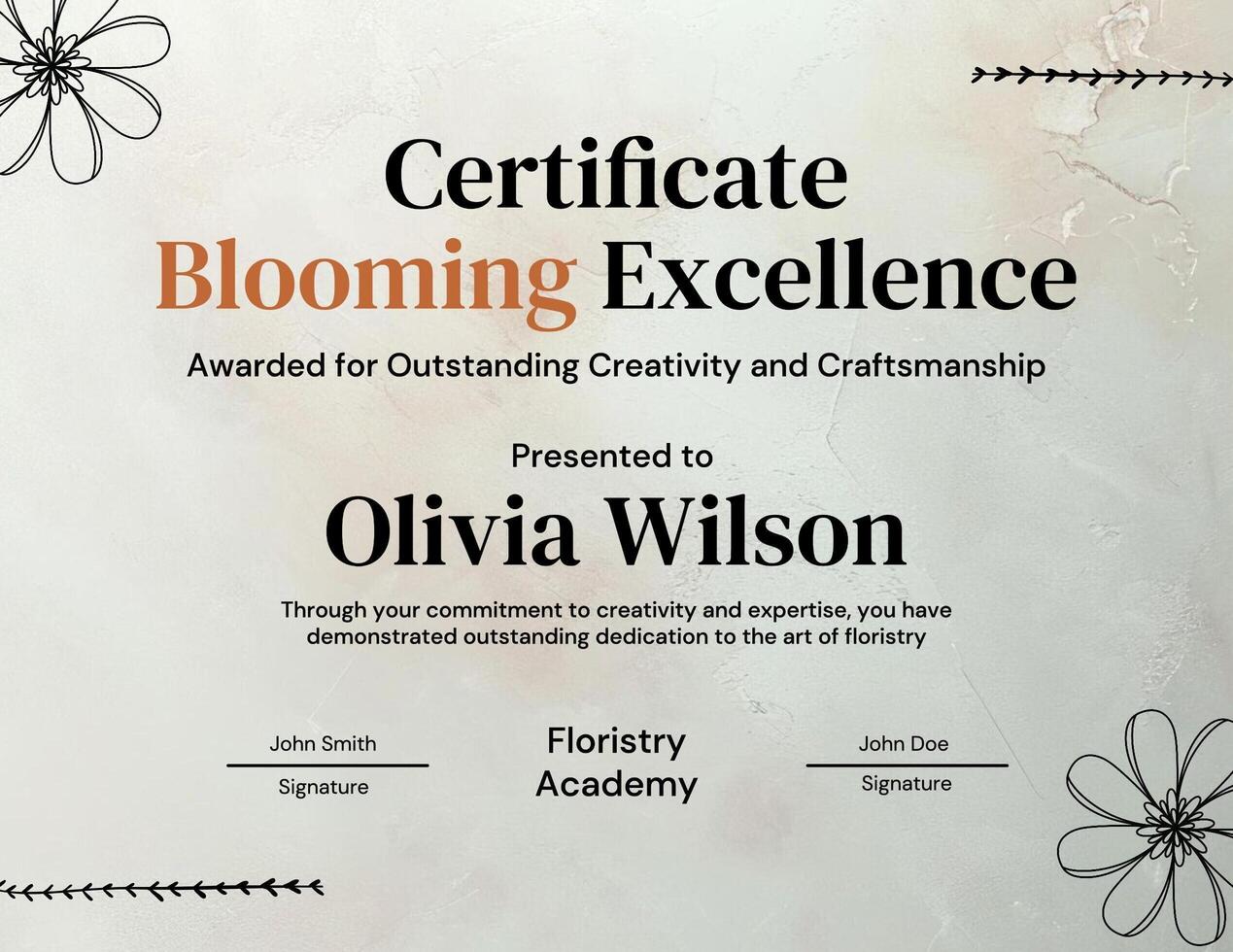 Certificate - Spa Service Award (Loyalty) template