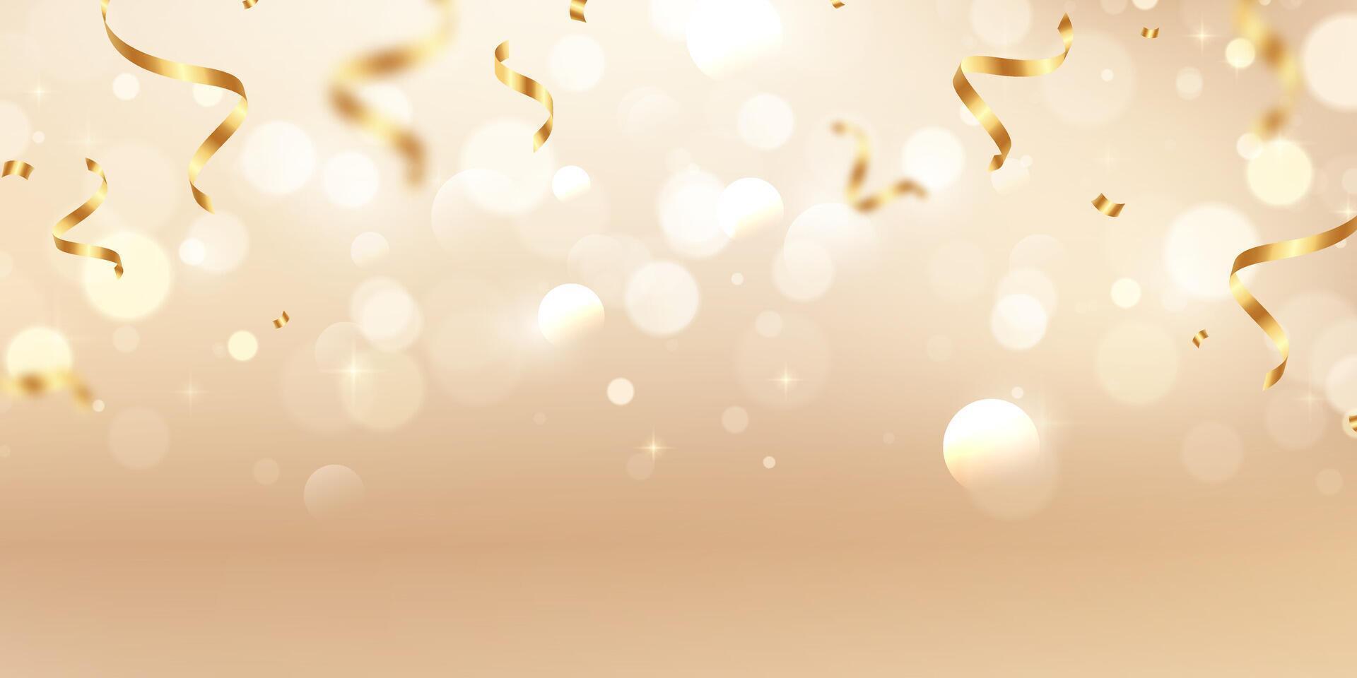 beautiful bokeh background for decoration festival template beautiful banner luxury illustration vector