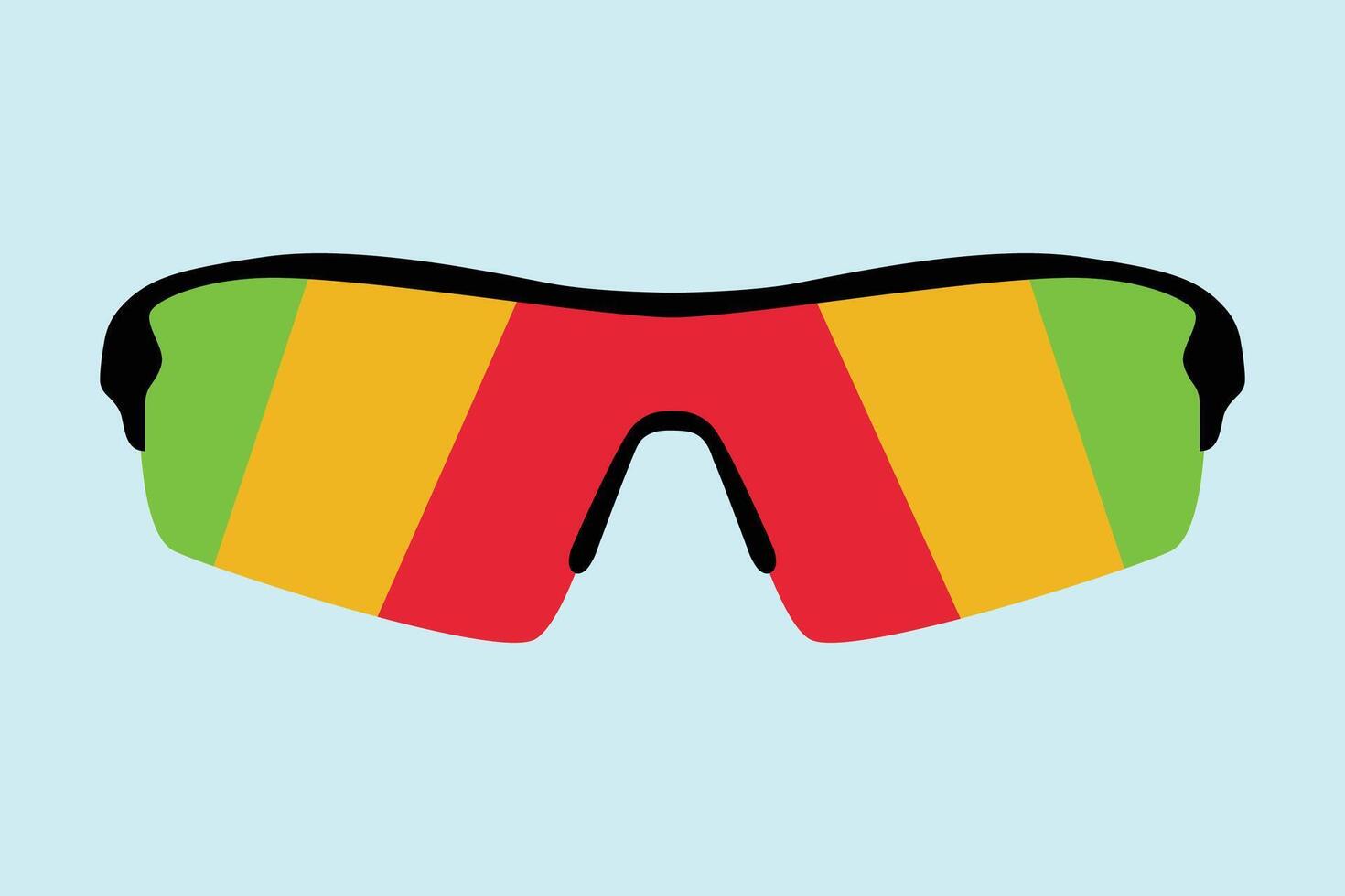 Cycling glasses for sport equipment illustration vector