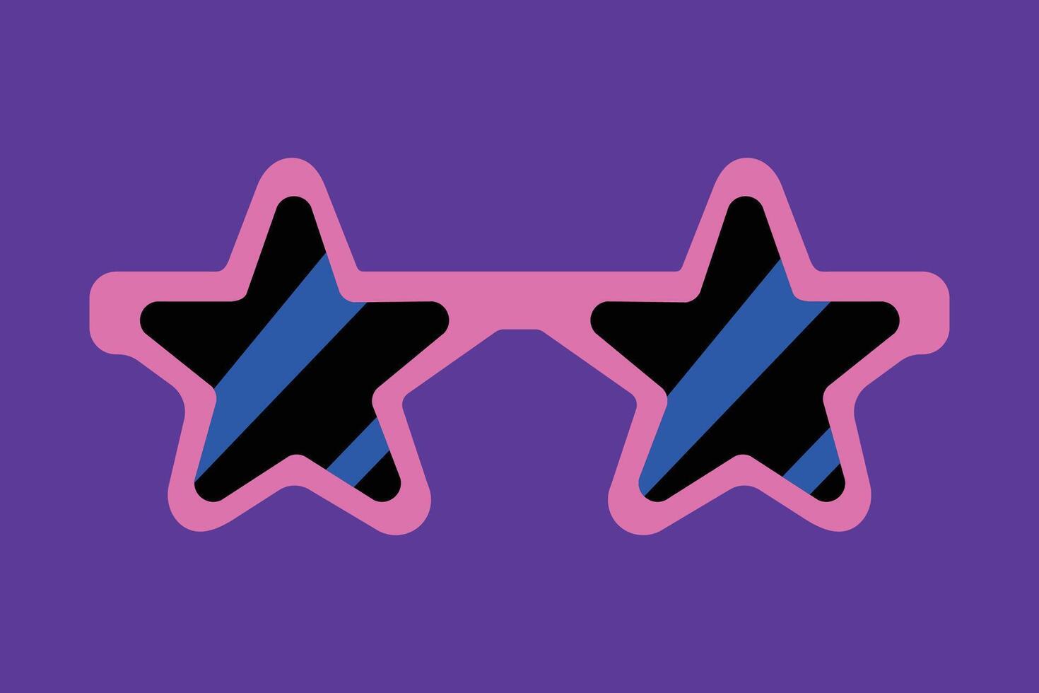 Star shape frame sunglasses vector