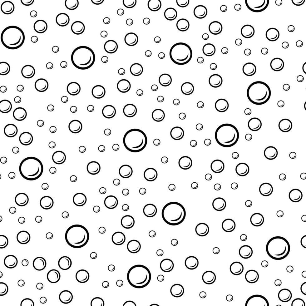 Doodle pattern soap bubbles. Linear illustration of pattern with foam elements. vector