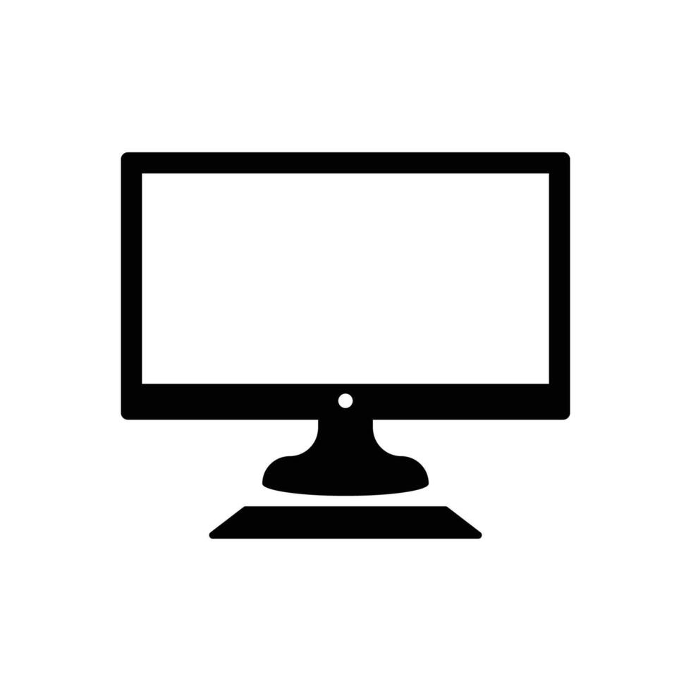 Desktop, screen, keyboard, display icon image. Can also be used for communication, connection, technology. Suitable for web apps, mobile apps and print media. vector