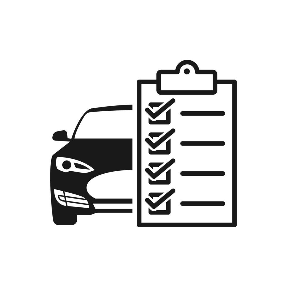 Car maintenance list icon vector