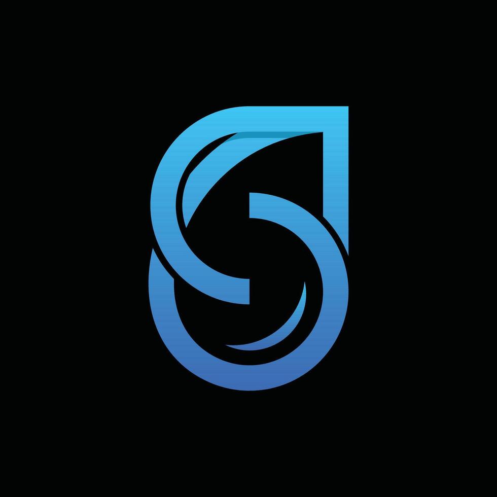 Letter S Drop Nature Ecology Modern Business Simple Creative Logo vector