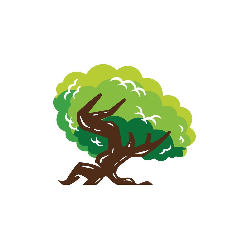 Tree Oak Nature Ecology Modern Creative Business Icon Template Design Logo vector