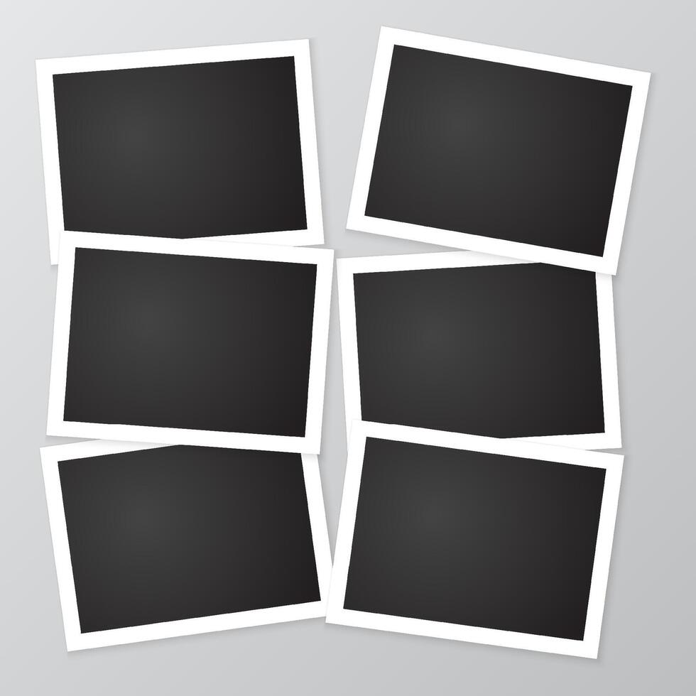 Decorative photo frame collage collection vector