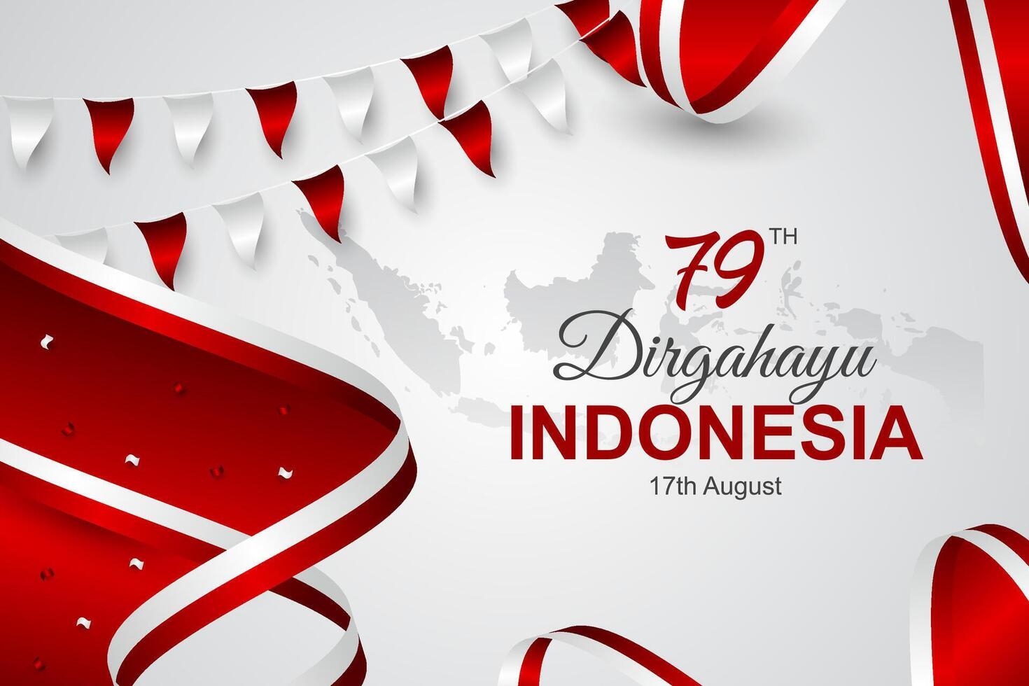 Illustration of Indonesian independence day celebration vector