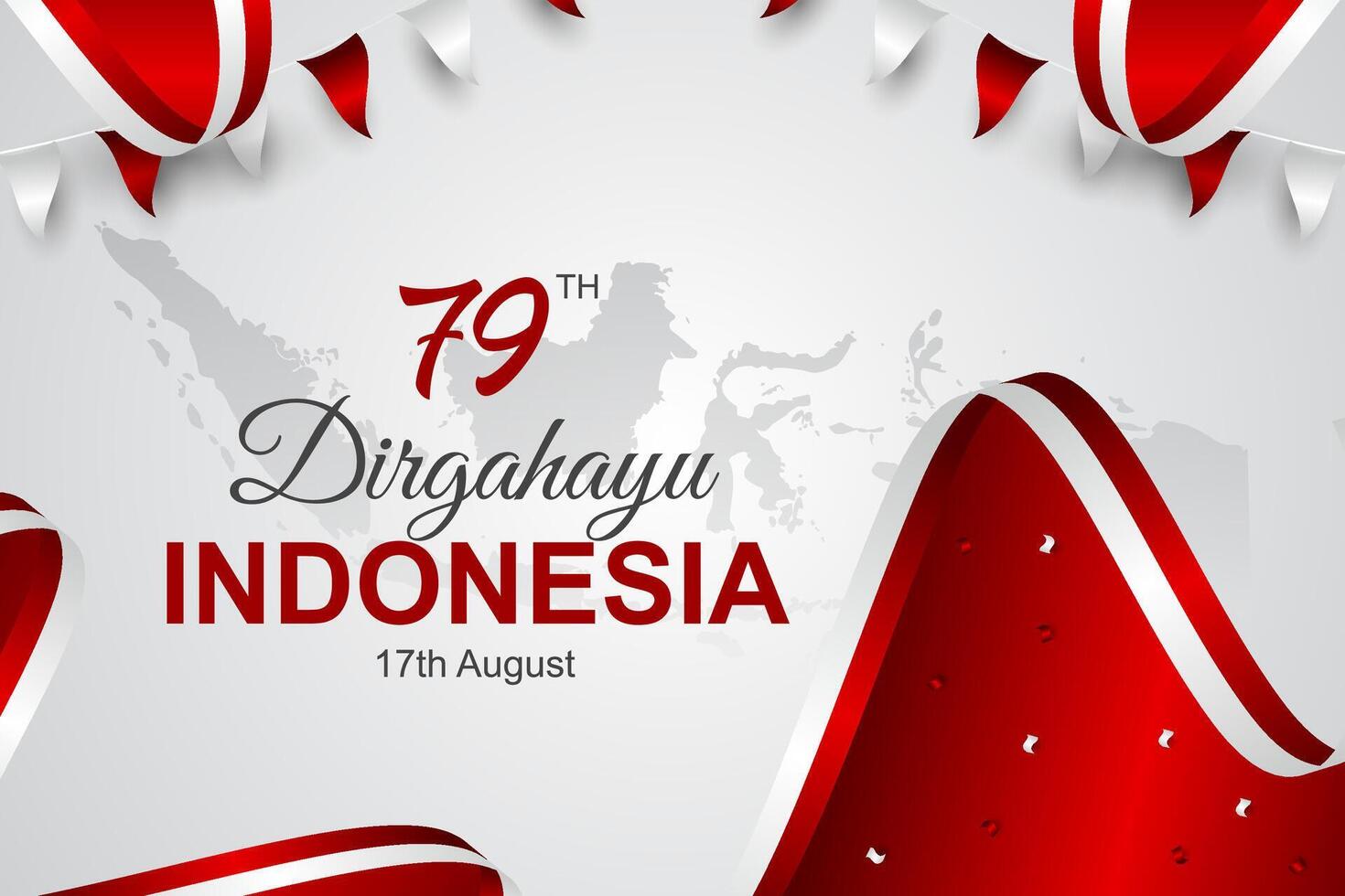 Illustration of Indonesian independence day celebration vector