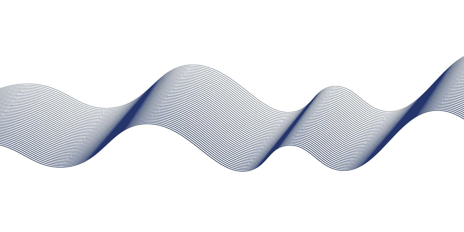 Abstract navy wavy line background illustration vector