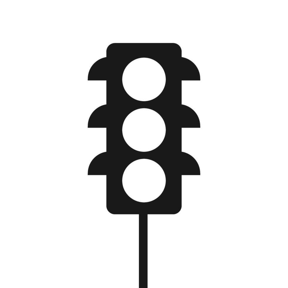 Traffic control light signal sign flat design illustration vector