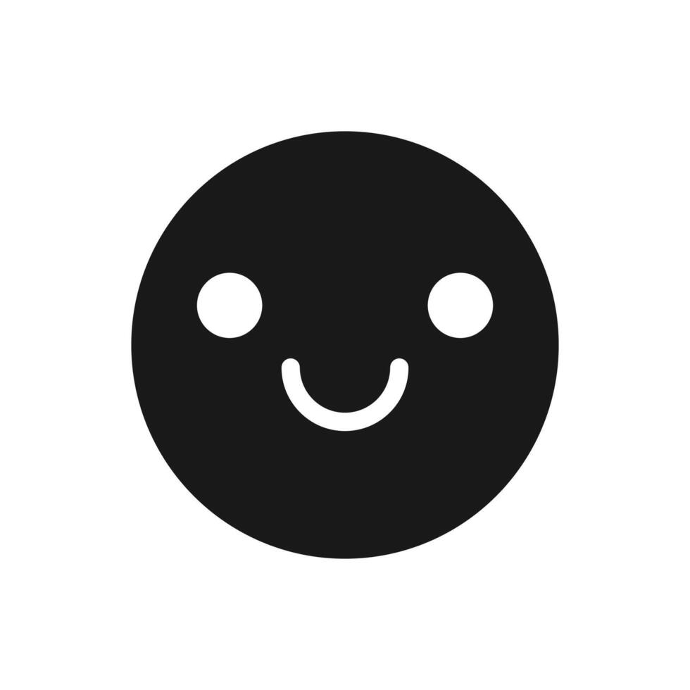 Happy smile icon flat design isolate on white background. illustration vector