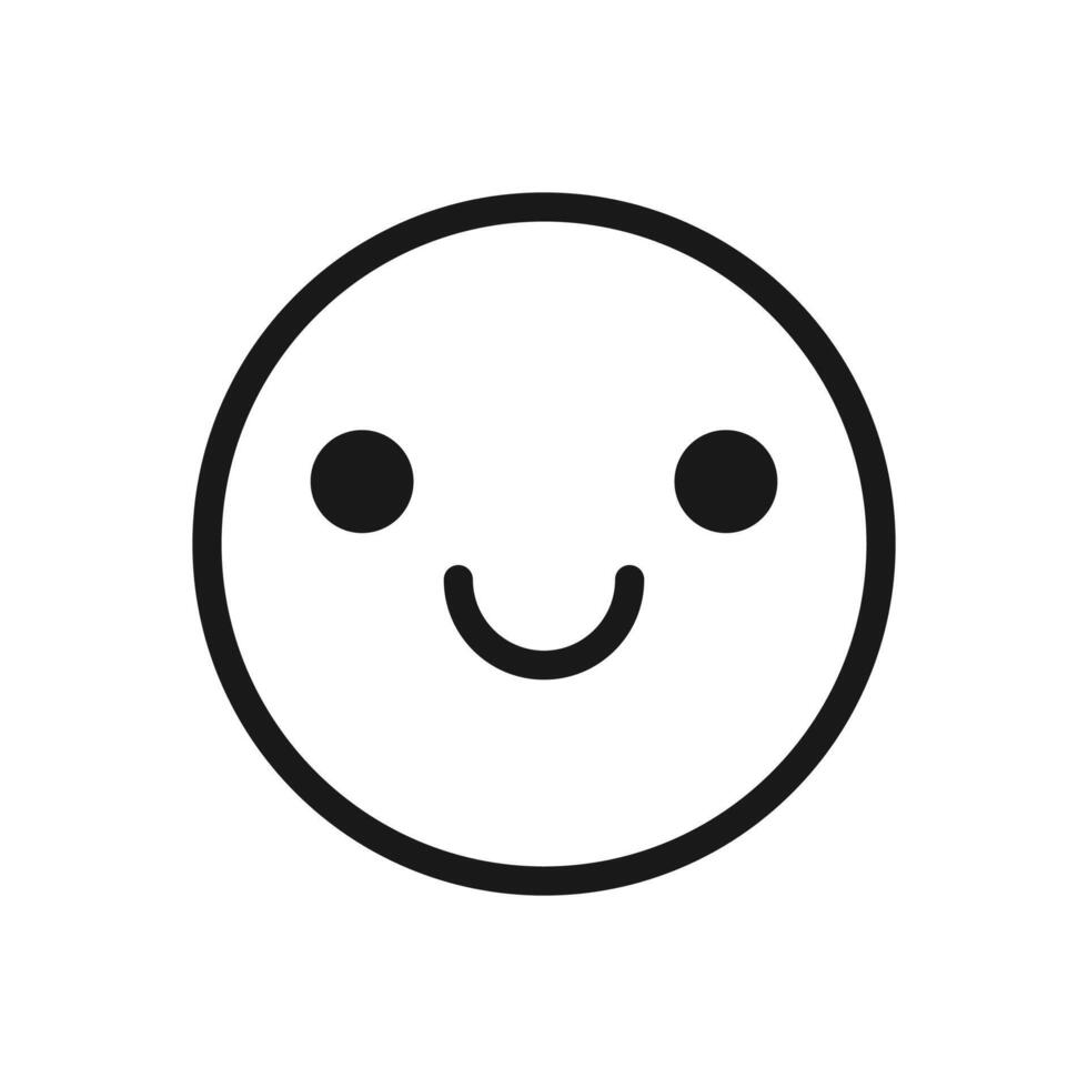Happy smile icon flat design isolate on white background. illustration vector