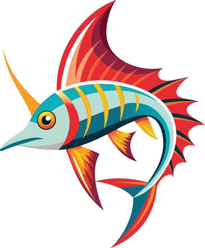 A Illustration of Swordtail Fish vector