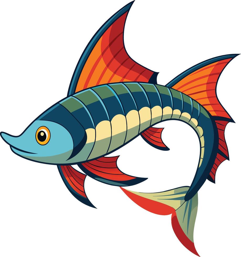 A Illustration of Swordtail Fish vector