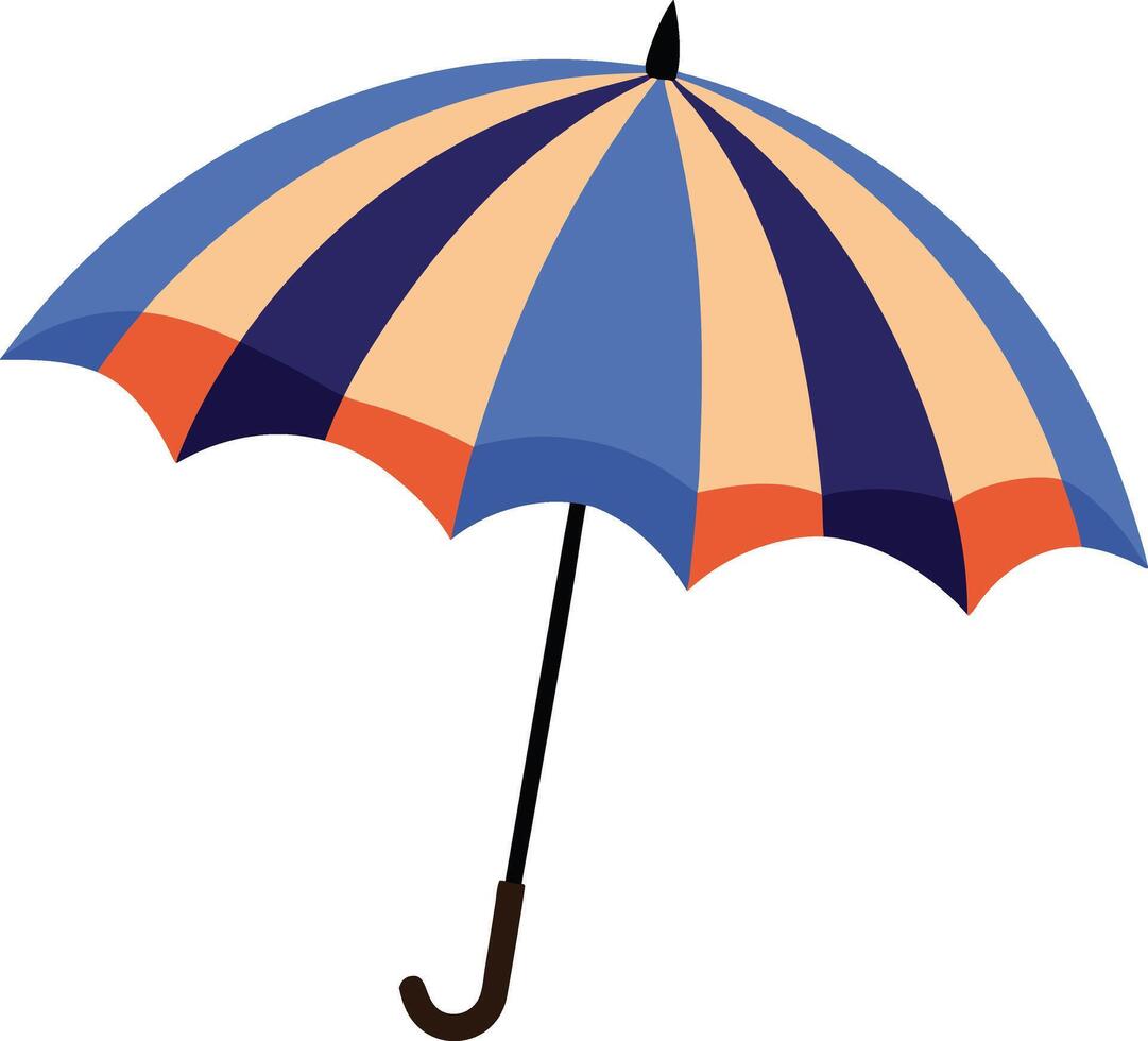 Draw of A Open Umbrella vector