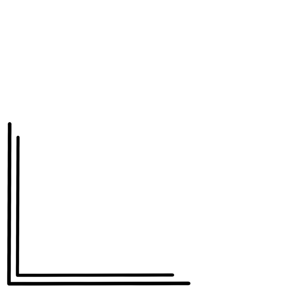 Simple Black Corner Border on a Transparent Background png