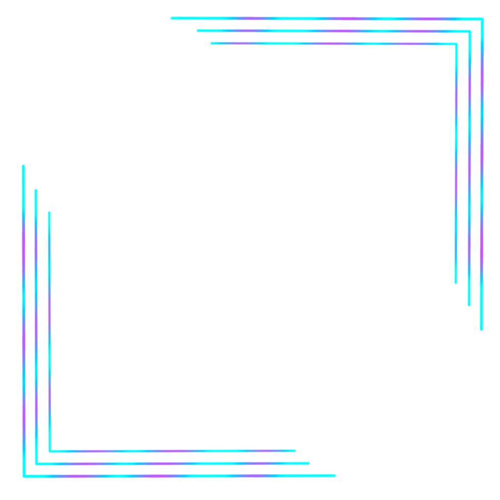 Blue and Purple Corner Border on a Transparent Background png