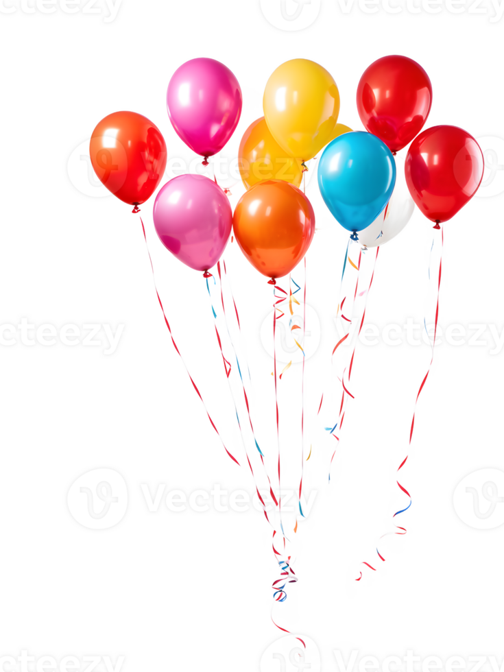 party balloons with transparent background, free for you png