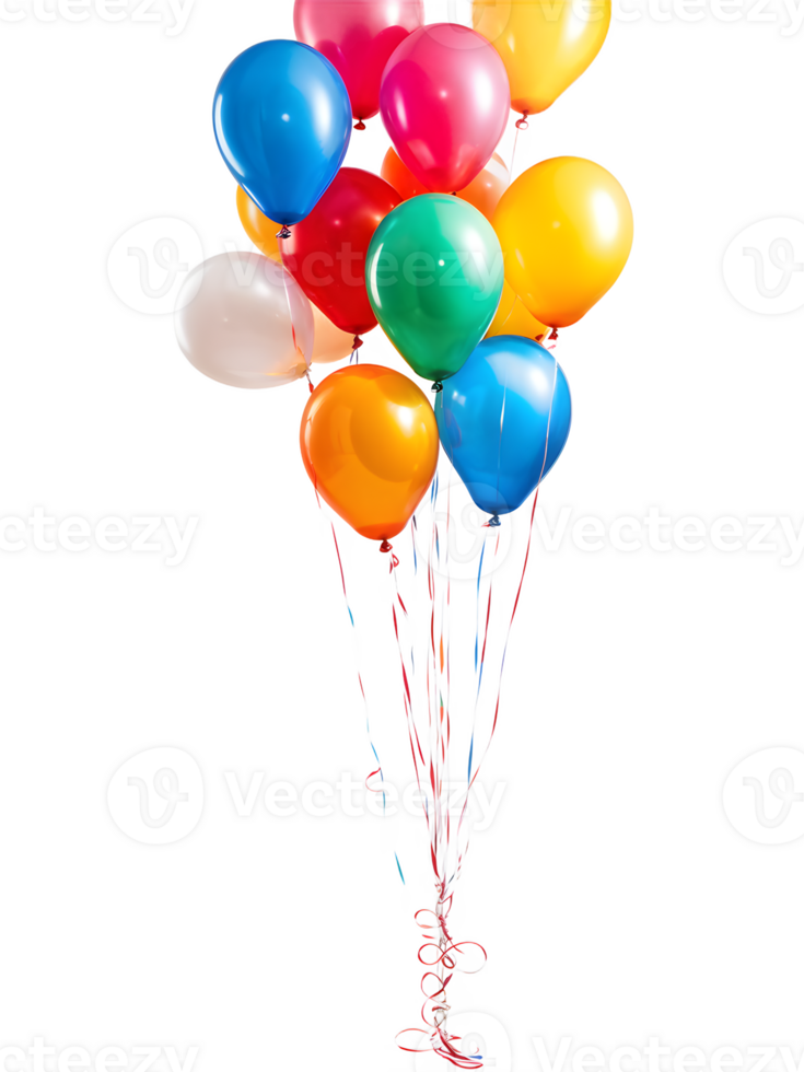 party balloons with transparent background, free for you png