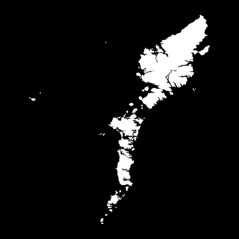 Outer Hebrides map, council area of Scotland. illustration. vector