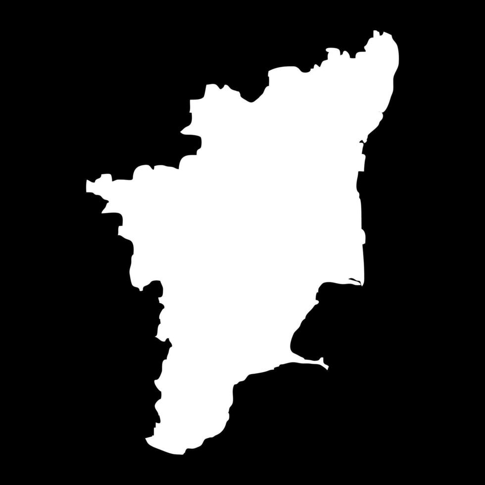 Tamil Nadu state map, administrative division of India. illustration. vector