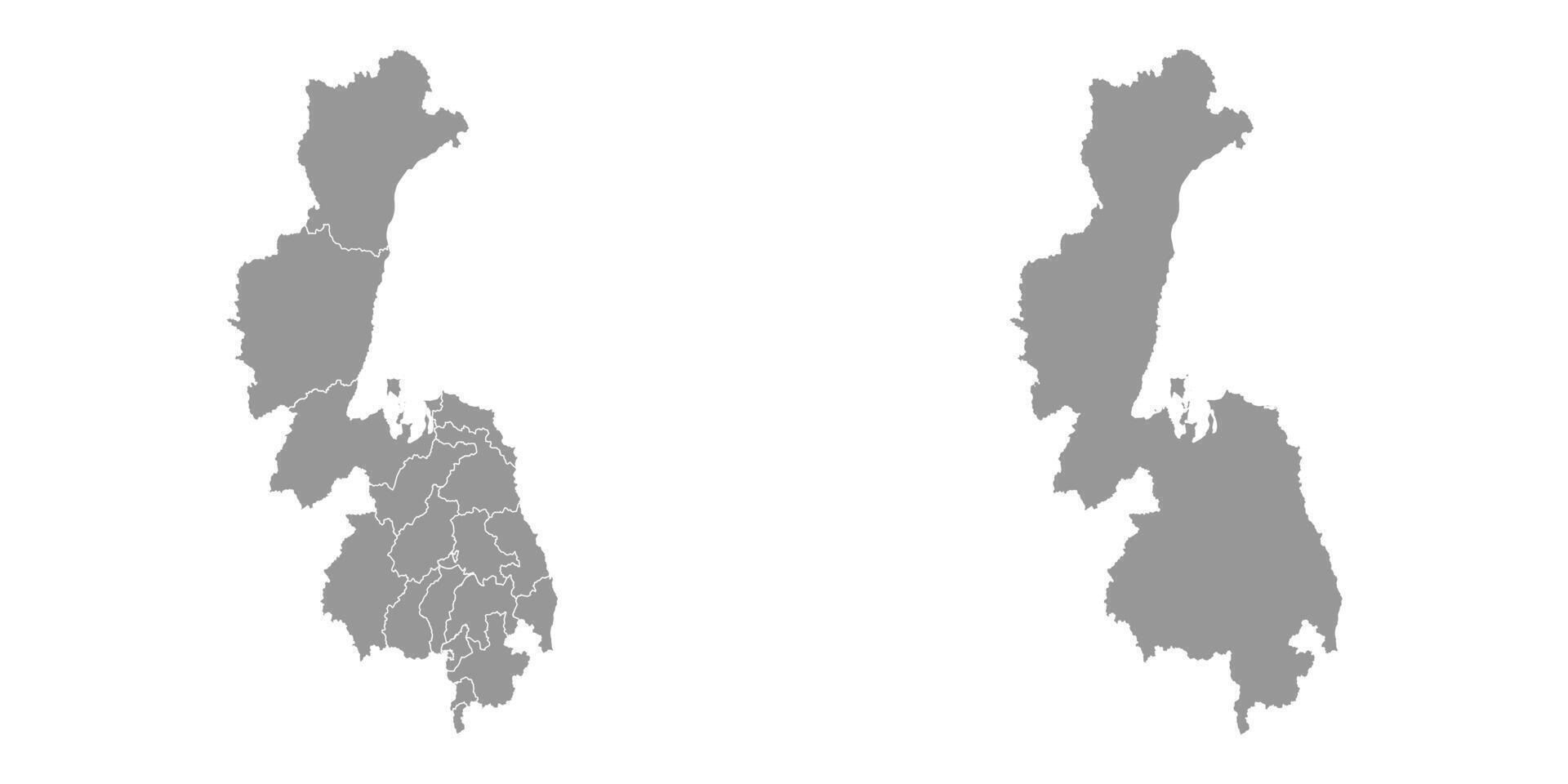 Khabarovsk Krai map, administrative division of Russia. illustration. vector