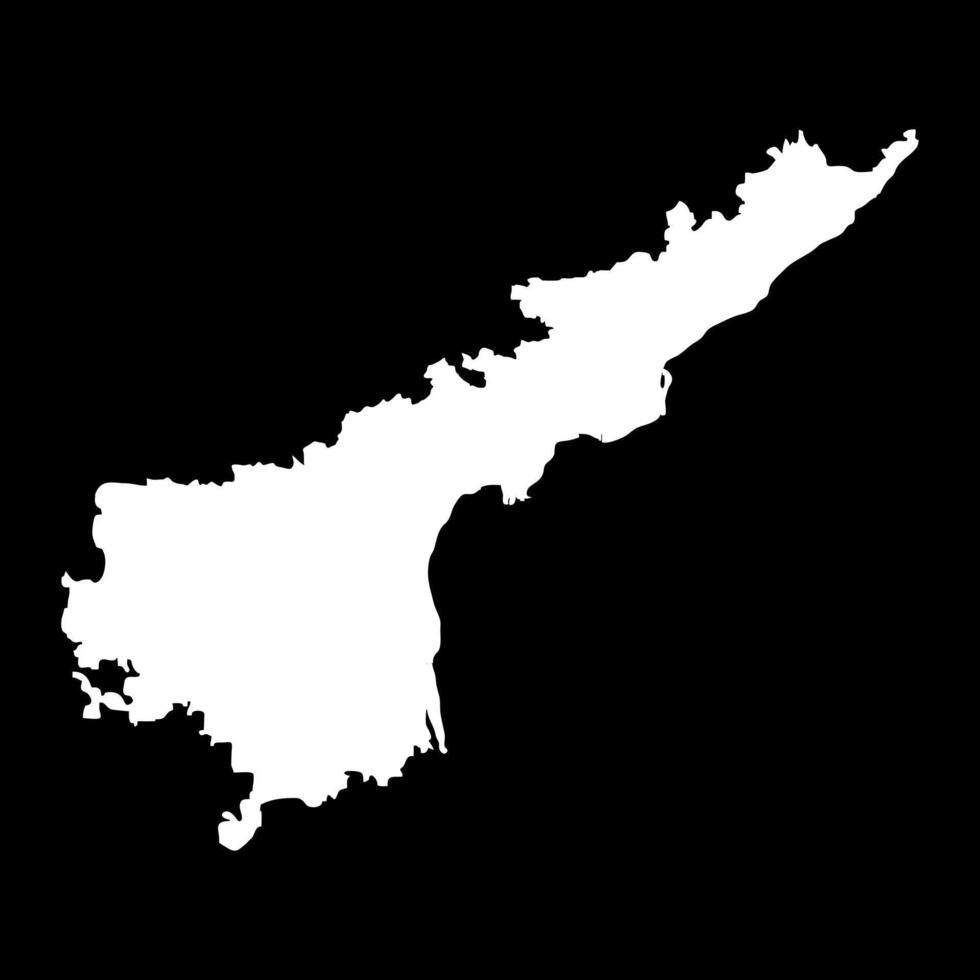 Andhra Pradesh state map, administrative division of India. illustration. vector