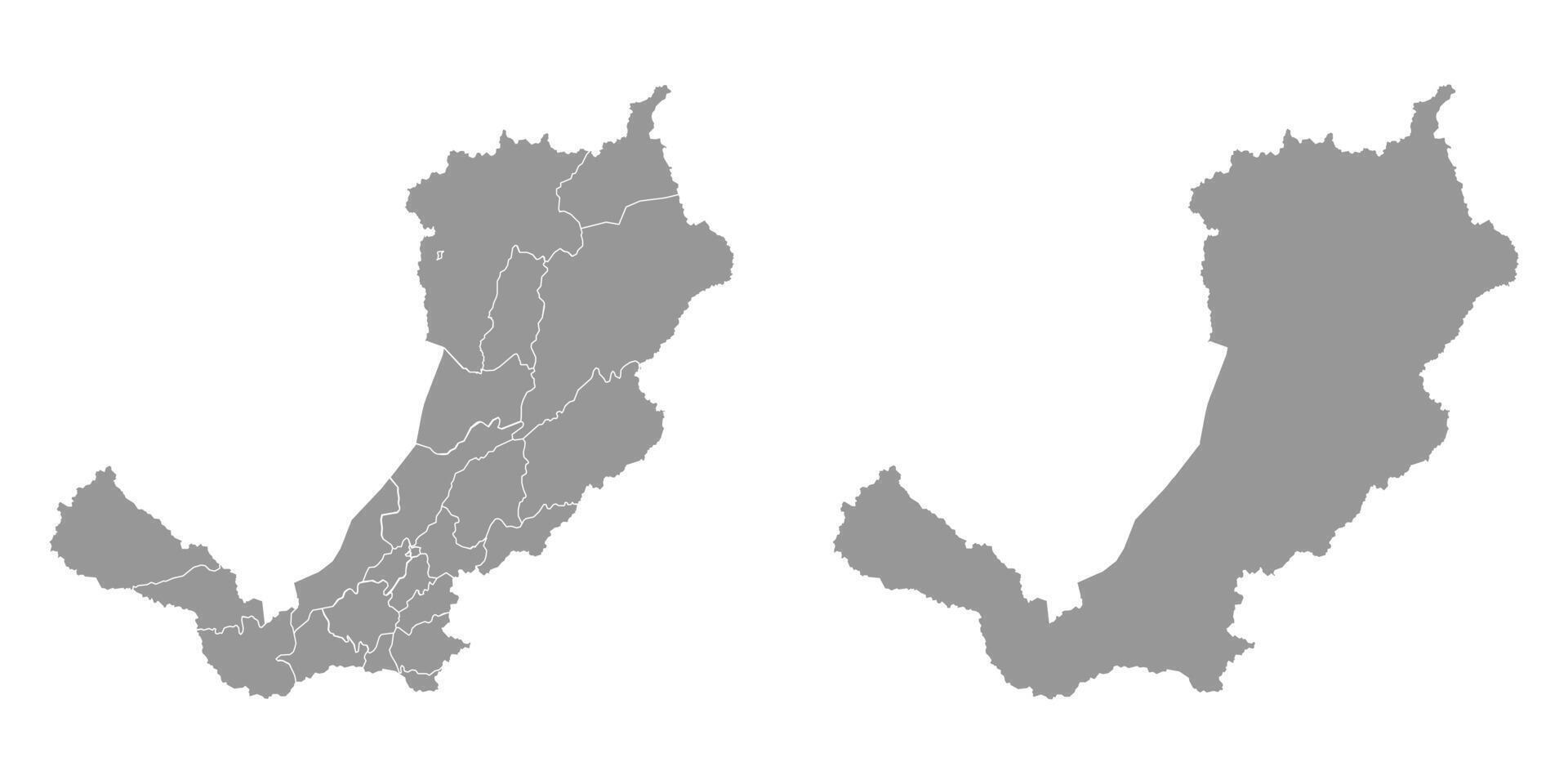 Buryatia map, administrative division of Russia. illustration. vector