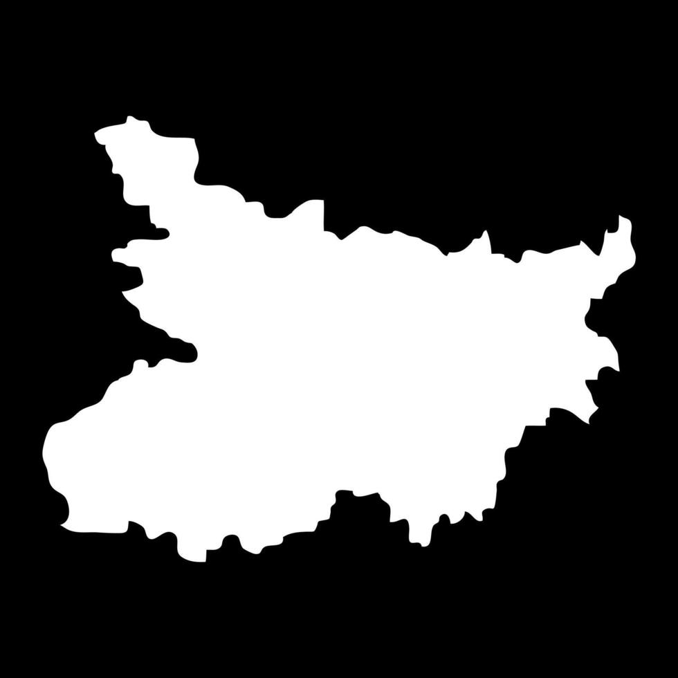 Bihar state map, administrative division of India. illustration. vector