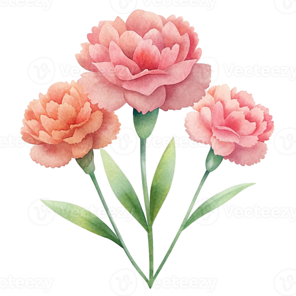 aigenerated watercolor drawing of a canations png