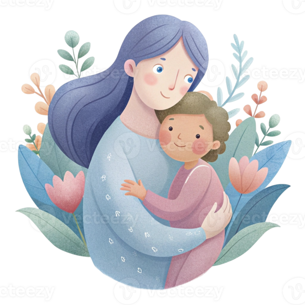 aigenerated mother and son png