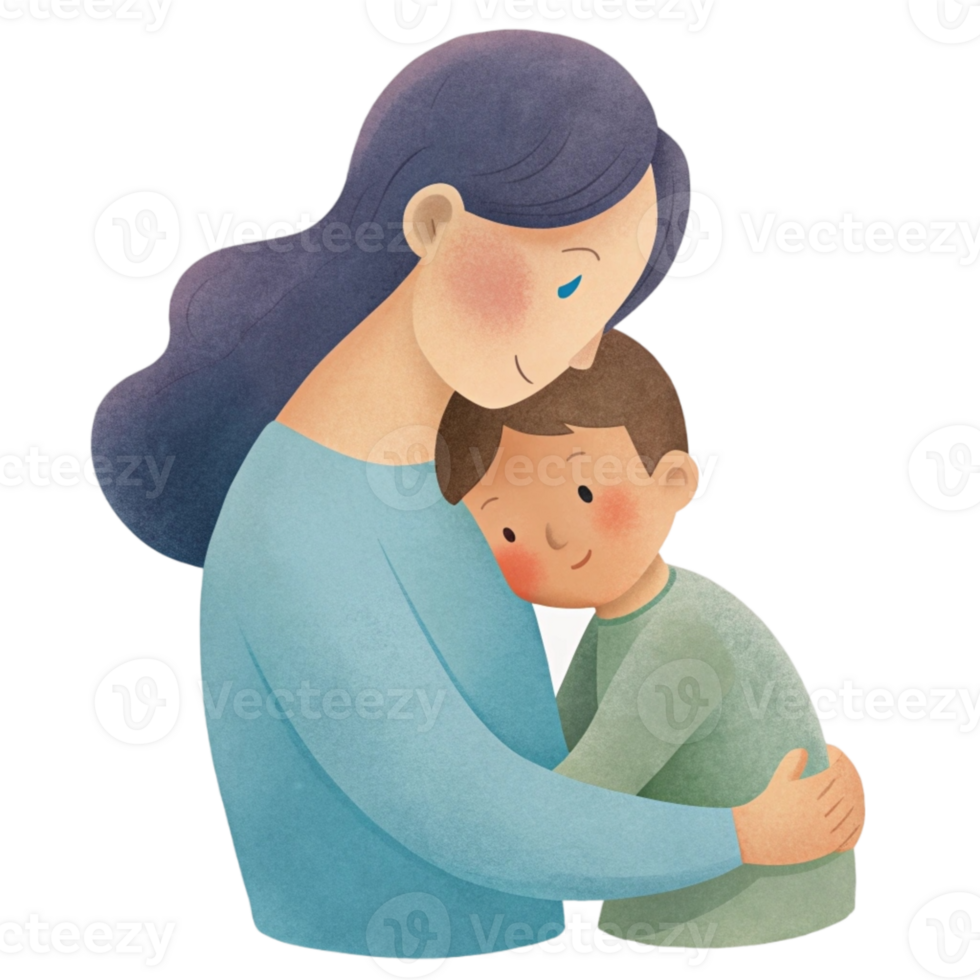 aigenerated mother and child png