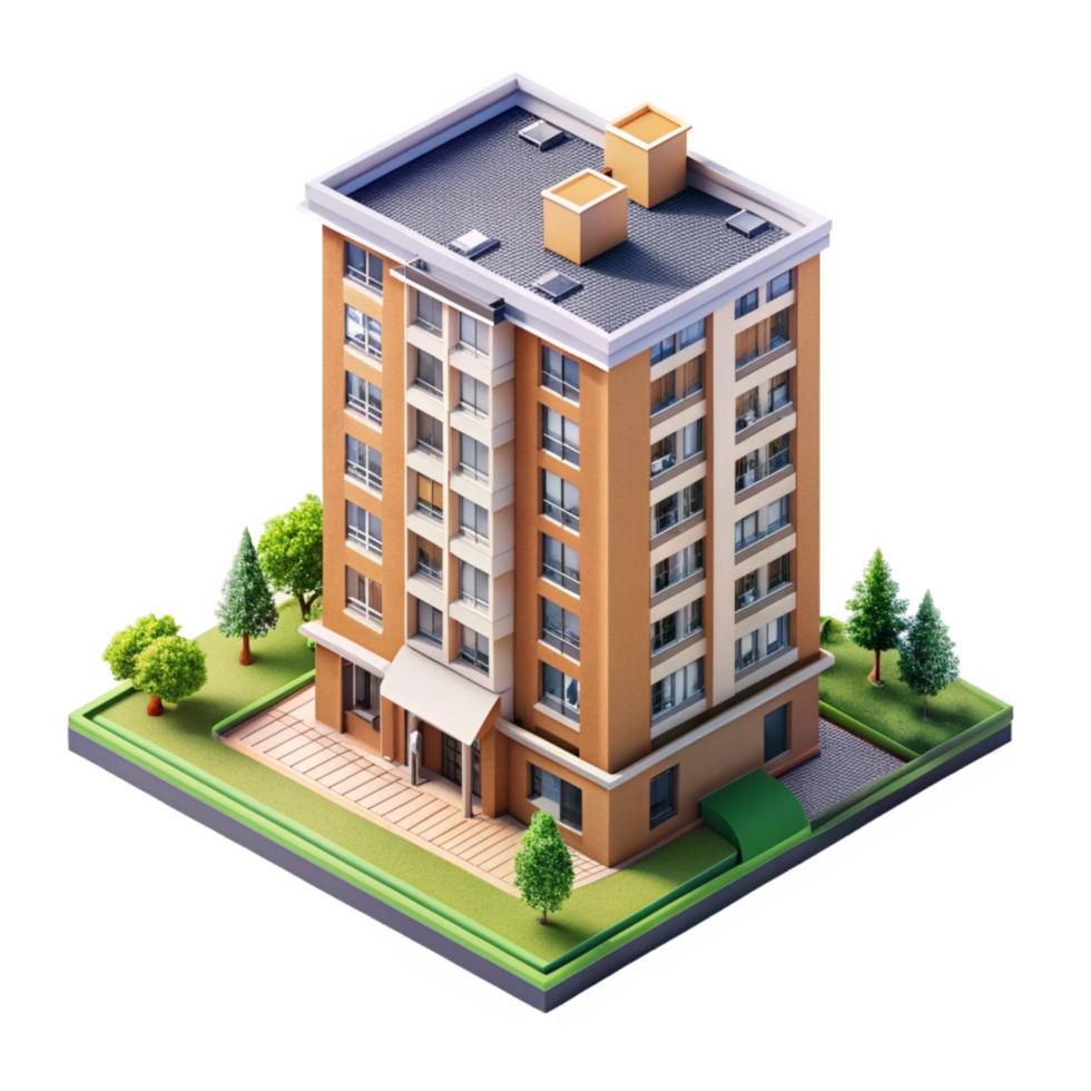 Beautiful High Quality 3d Isometric View Image Isolated on Transparent Background png