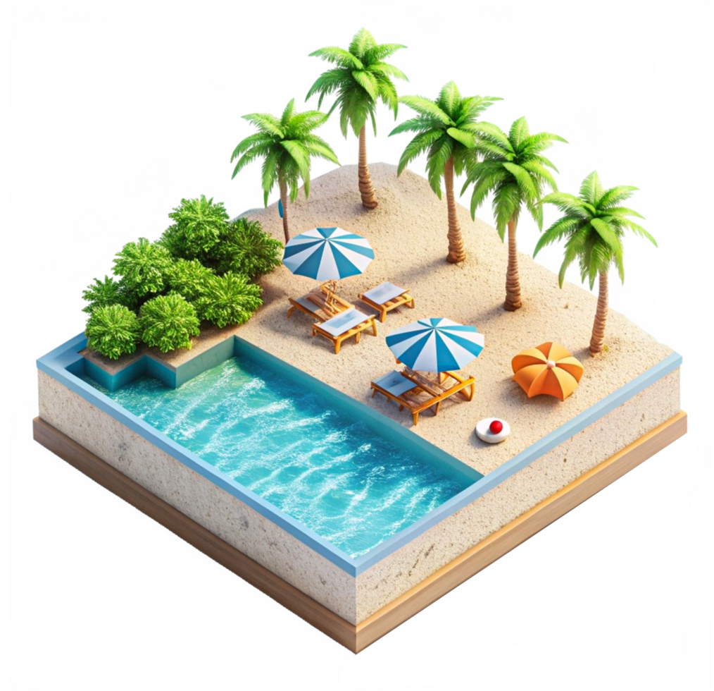 Beautiful High Quality 3d Isometric View Image Isolated on Transparent Background png