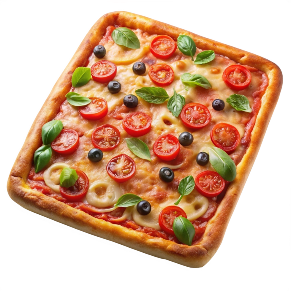 Delicious pizza on transparent background png