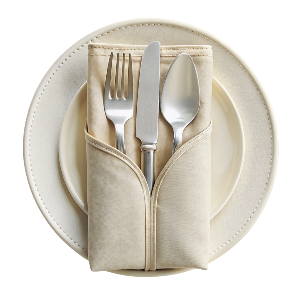 Beautiful High Quality Cutlery Pouch Isolated on Transparent Background png