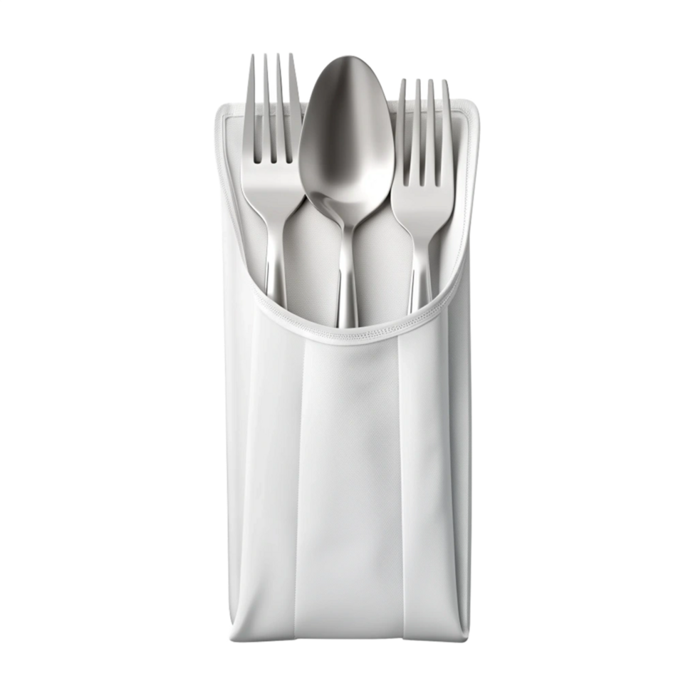 Beautiful High Quality Cutlery Pouch Isolated on Transparent Background png