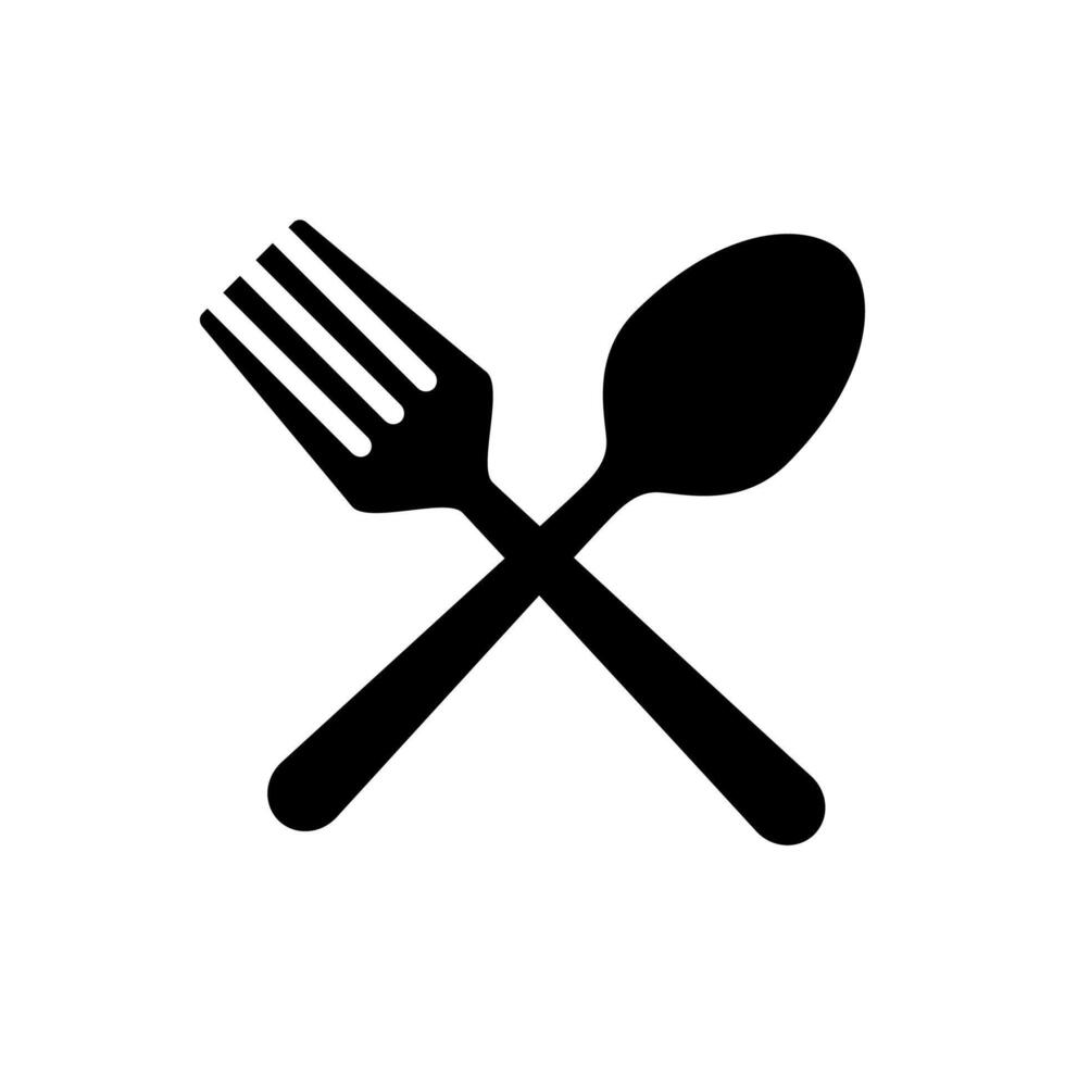 Cutlery icon. Spoon, forks. restaurant business concept, illustration vector