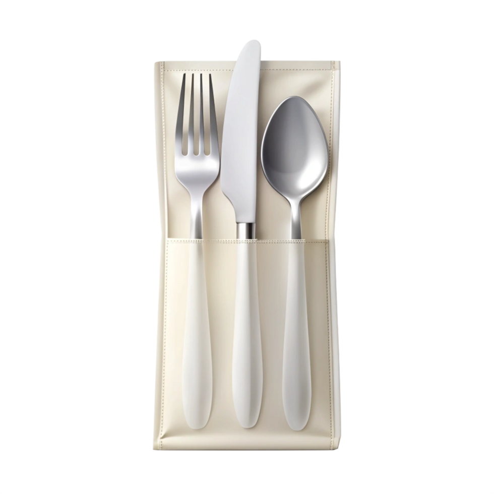 Beautiful High Quality Cutlery Pouch Isolated on Transparent Background png