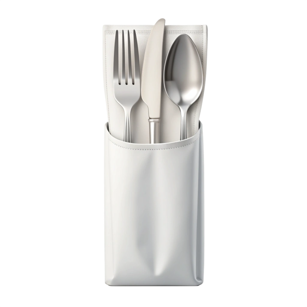 Beautiful High Quality Cutlery Pouch Isolated on Transparent Background png
