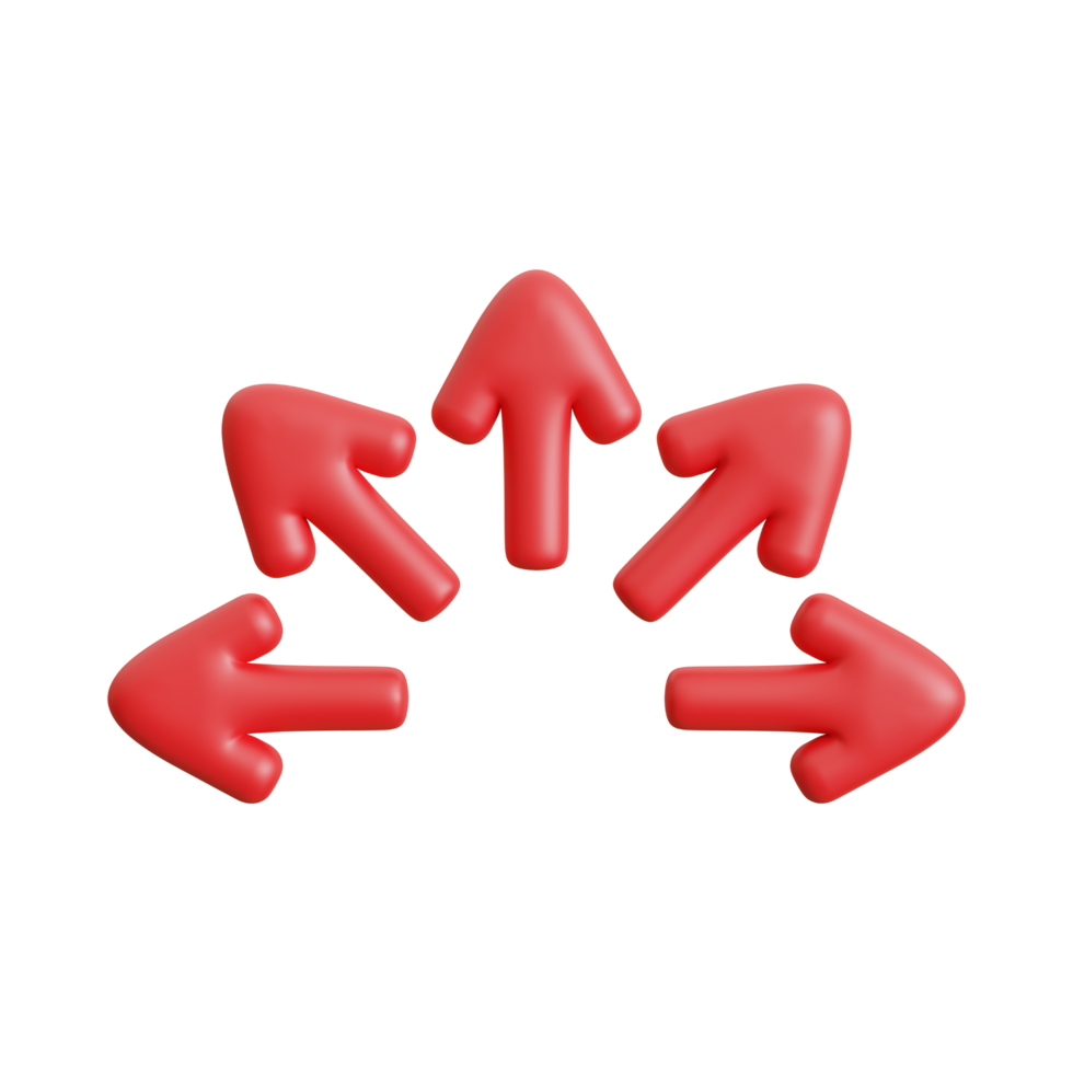 Red Arrow. 3d Red Arrow. 3D Red arrow In Different Style and shapes png